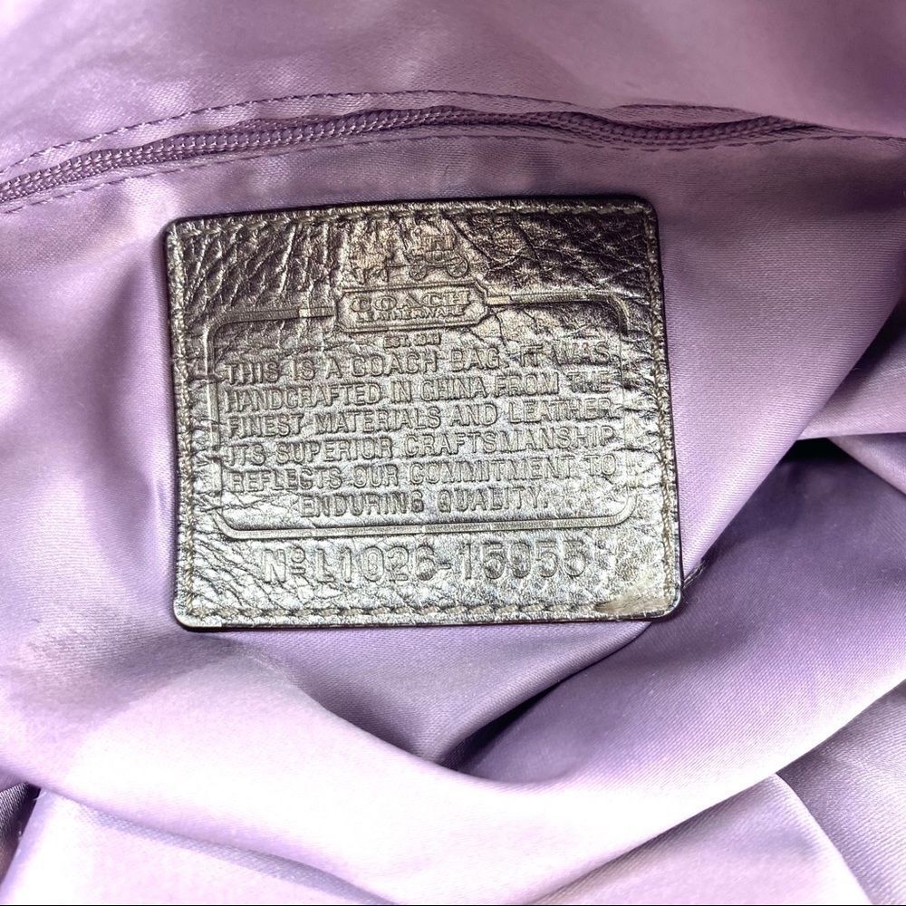 COACH Madison Sophia lg pewter leather bag 15955 - Picture 8 of 13